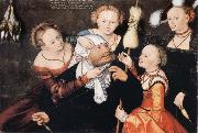 CRANACH, Lucas the Elder Hercules and Omphale oil painting on canvas